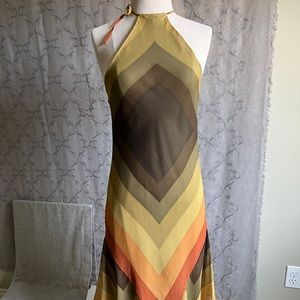 Bcbgmaxazria brown halter dress. Like new